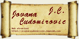 Jovana Čudomirović vizit kartica